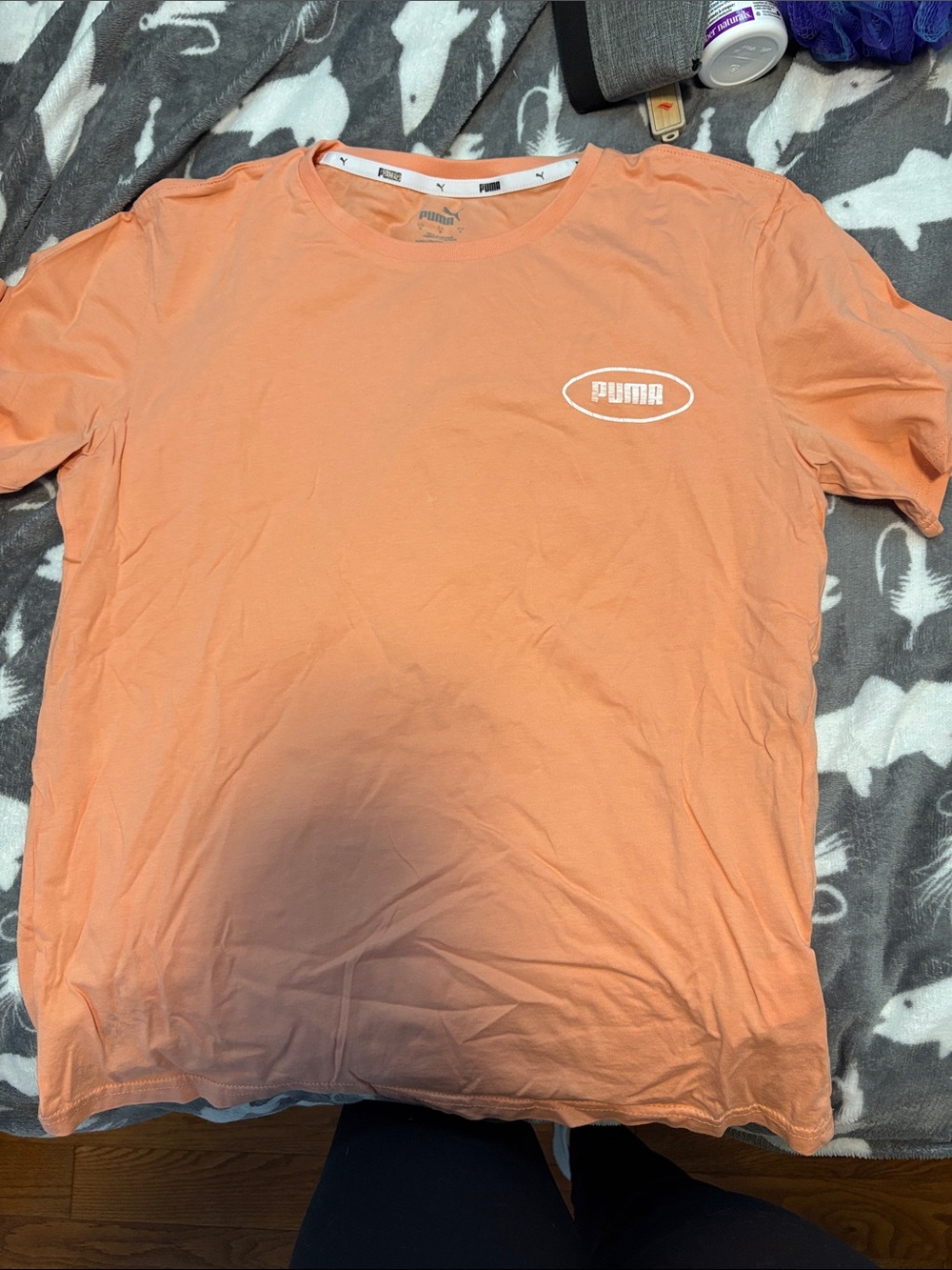 Puma Peach Short-Sleeve Logo Tee